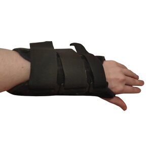 Small Left Wrist Brace with Metal Support Black